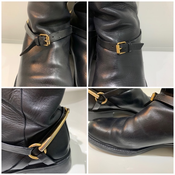 GUCCI Black Leather Horsebit Ankle Boots size 40 - Picture 13 of 14